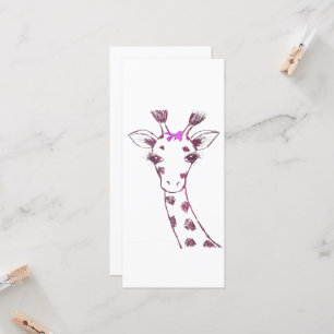 Ms. Giraffe Cute Sarcastic Design  Card
