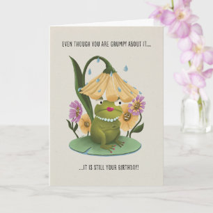 Ms. Grumpy Frog Card