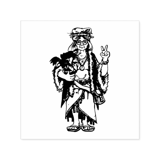 Ms Hippie Santa Self-inking Stamp (Design)