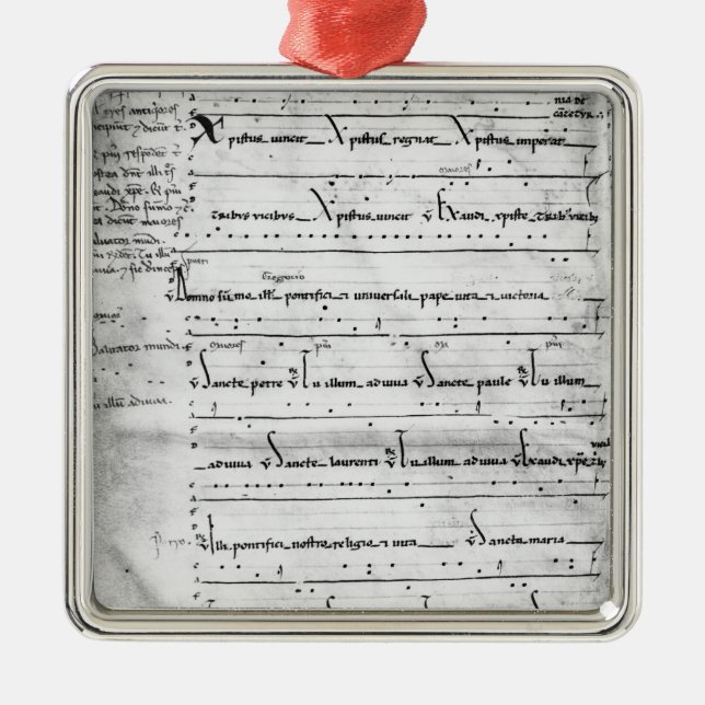 Ms.Latin Christus Vincit Metal Tree Decoration (Front)