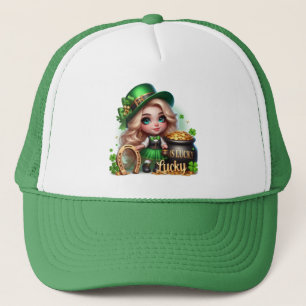 Ms. Lucky St Patrick's Day Leprechaun Trucker Hat