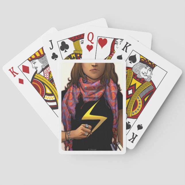 Ms. Marvel Comic Cover #1 Playing Cards (Back)