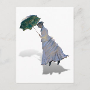 Ms Monet is Blown Away  Postcard