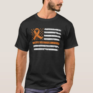 MS Multiple Sclerosis Awareness Orange Ribbon US F T-Shirt