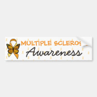 MS Multiple Sclerosis Awareness Ribbon Bumper