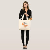 MS Multiple Sclerosis BUTTERFLY 3.1 Large Tote Bag (Front (Model))