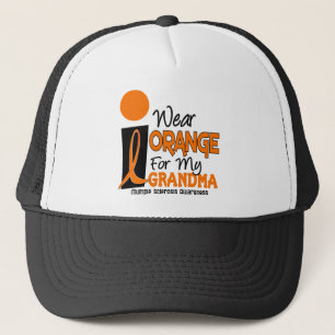 MS Multiple Sclerosis I Wear Orange For My Grandma Trucker Hat