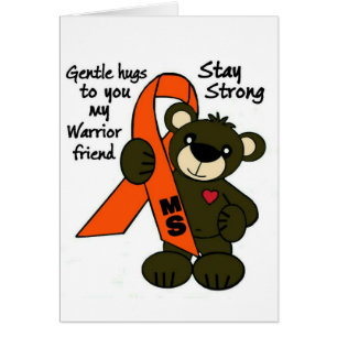 MS   ( Multiple Sclerosis ) teddy bear ribbon