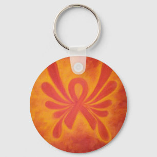 MS orange ribbon keychain