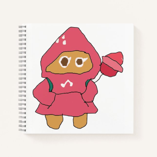 Ms Paint cookie run strawberry cookie Notebook (Front)
