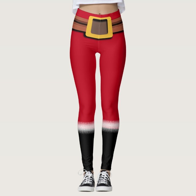 Ms. Santa CLaus Pants Leggings (Front)