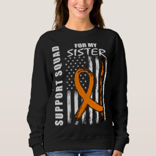 MS Sister Multiple Sclerosis Awareness USA Flag Fa Sweatshirt