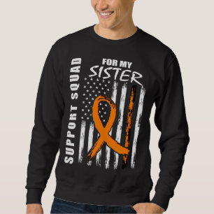 MS Sister Multiple Sclerosis Awareness USA Flag Fa Sweatshirt