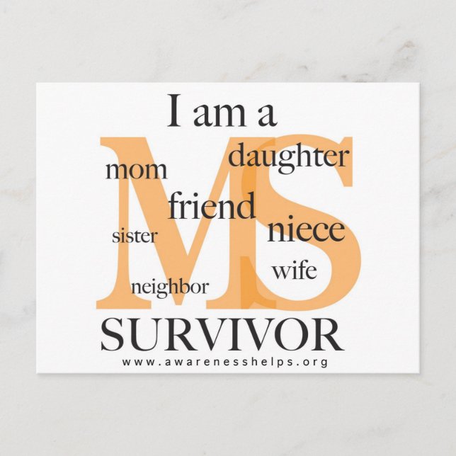 MS Survivor - female Postcard (Front)