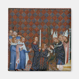 Ms Tiberius B Viii f.58 Coronation of King Charles Magnet