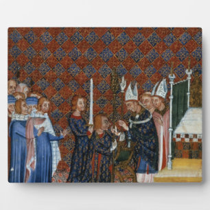 Ms Tiberius B Viii f.58 Coronation of King Charles Plaque