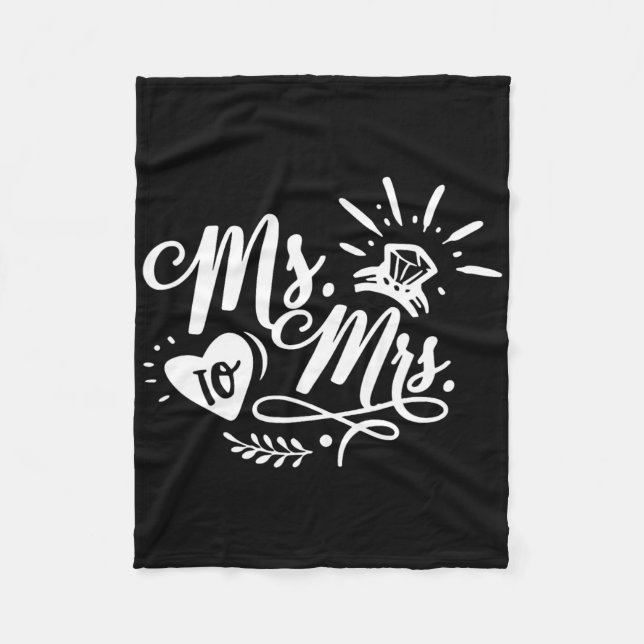 Ms. To Mrs.  Fleece Blanket (Front)