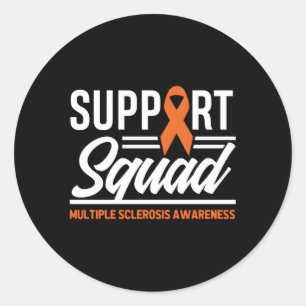 Ms Warrior Ms Support Squad Multiple Sclerosis Awa Classic Round Sticker