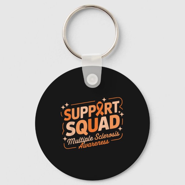 Ms Warrior Ms Support Squad Multiple Sclerosis Awa Key Ring (Front)