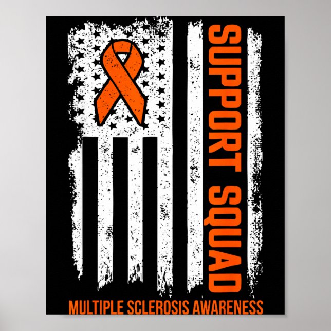 MS Warrior MS Support Squad Multiple Sclerosis Poster (Front)