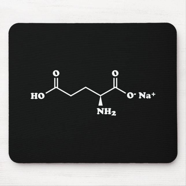 MSG Monosodium Glutamate Molecule Chemical Formula Mouse Pad (Front)