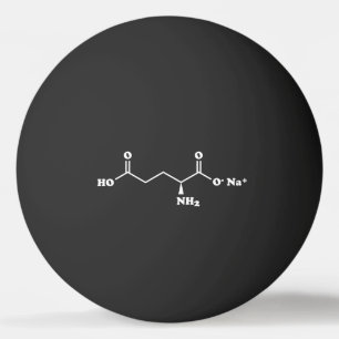 MSG Monosodium Glutamate Molecule Chemical Formula Ping Pong Ball