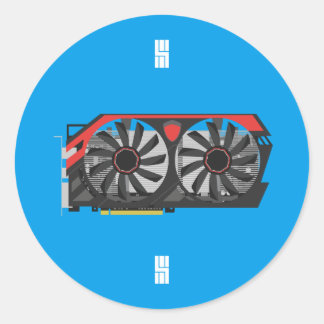 MSI Twin Frozr Graphics Card Design Classic Round Sticker