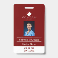 MSN RN FNP Student Nurse Red Photo QR Code