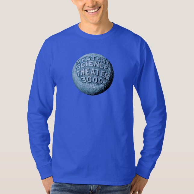 MST3K Moon Long Sleeve T-Shirt (Navy) (Front)