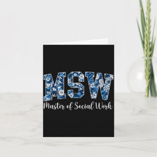 Msw master of social work graduation msw graduate card