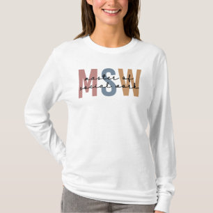 MSW Master of Social Work Retro Graduation T-Shirt