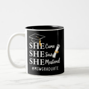 MSW Master’s Degree Master of Social Work Graduate Two-Tone Coffee Mug