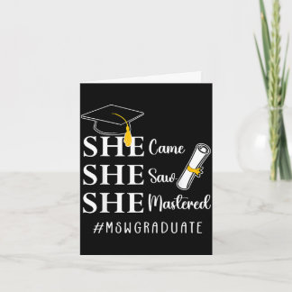 Msw master's degree master of social work card