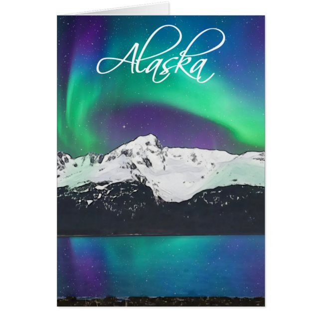 Mt. Alice Aurora Alaska - 5" x 7" Art Card (Front)