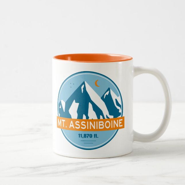 Mt. Assiniboine Stars Moon Two-Tone Coffee Mug (Right)