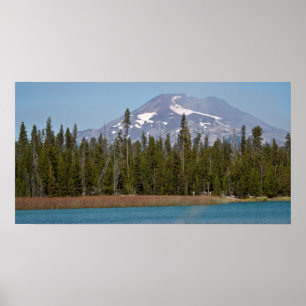 Mt Bachelor from Little Lava Lake, Oregon Poster