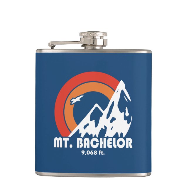 Mt. Bachelor Sun Eagle Hip Flask (Front)
