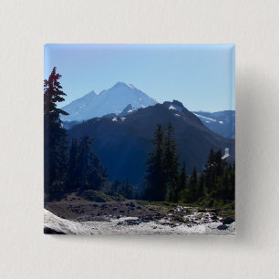 Mt. Baker from Artist Point. 15 Cm Square Badge