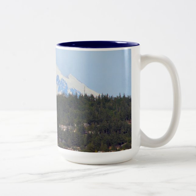 Mt Baker From The Bay Two-Tone Coffee Mug (Right)