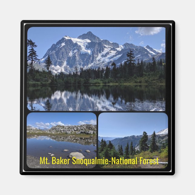 Mt. Baker Snoqualmie Nationa Forest Collage Magnet (Front)
