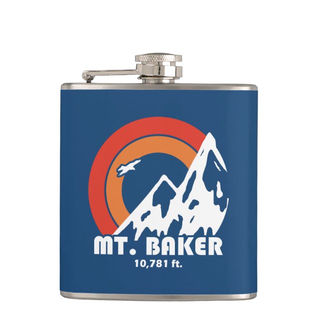 Mt. Baker Sun Eagle Hip Flask (Front)