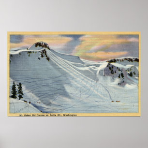 Mt. Baker, Washington - View of Mt. Baker Ski Poster