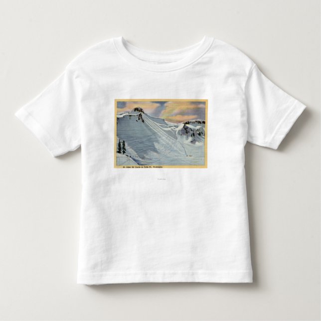 Mt. Baker, Washington - View of Mt. Baker Ski Toddler T-Shirt (Front)