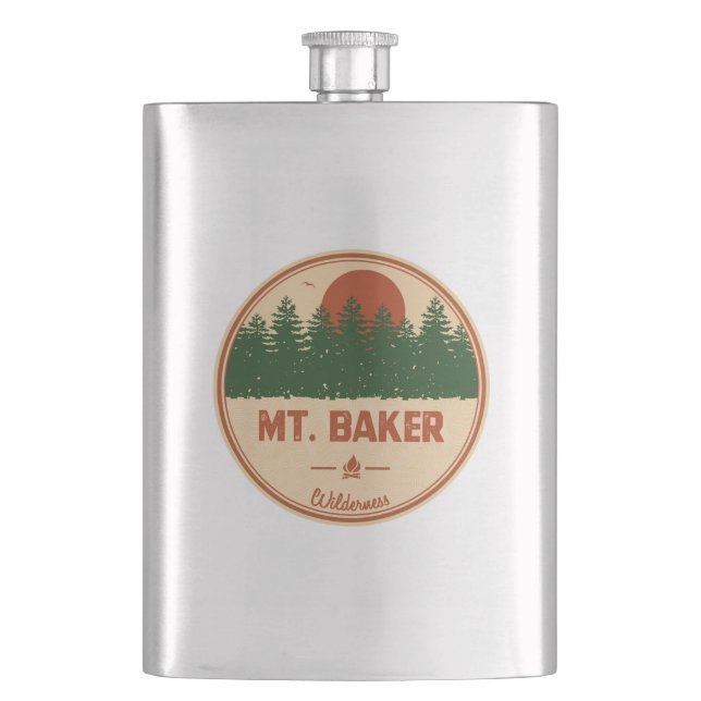 Mt. Baker Wilderness Hip Flask (Front)