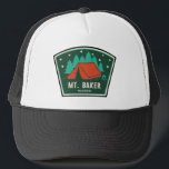 Mt. Baker Wilderness Washington Camping Trucker Hat<br><div class="desc">The Mount Baker-Snoqualmie National Forest in Washington extends more than 140 miles along the western slopes of the Cascade Range from the Canada–US border to the northern boundary of Mount Rainier National Park.</div>