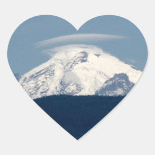 Mt Baker With Cloud Heart Sticker