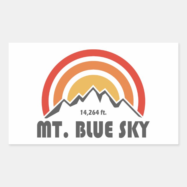 Mt. Blue Sky Colorado Rectangular Sticker (Front)