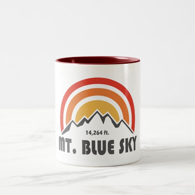 Mt. Blue Sky Colorado Two-Tone Coffee Mug (Center)