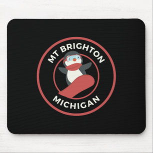 Mt Brighton Michigan Ski Resort Penguin Snowboardi Mouse Pad