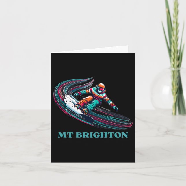 Mt Brighton Michigan Snowboarding  Card (Front)